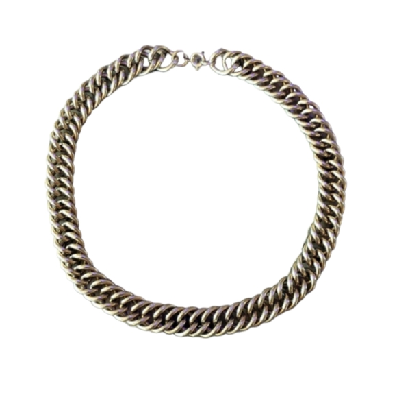 Vintage Jewelry - Vintage Chain Link Choker Necklace